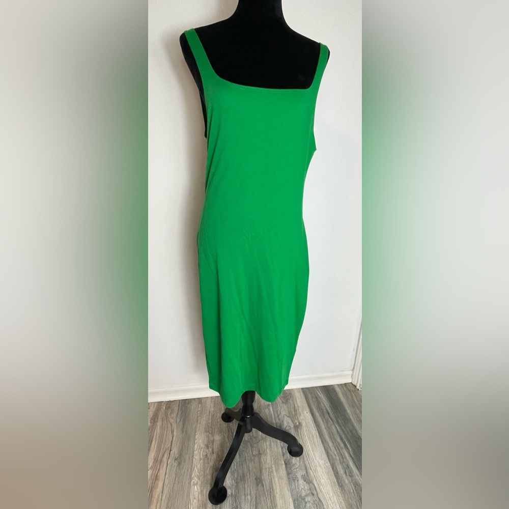 Zara Green tank top midi dress.